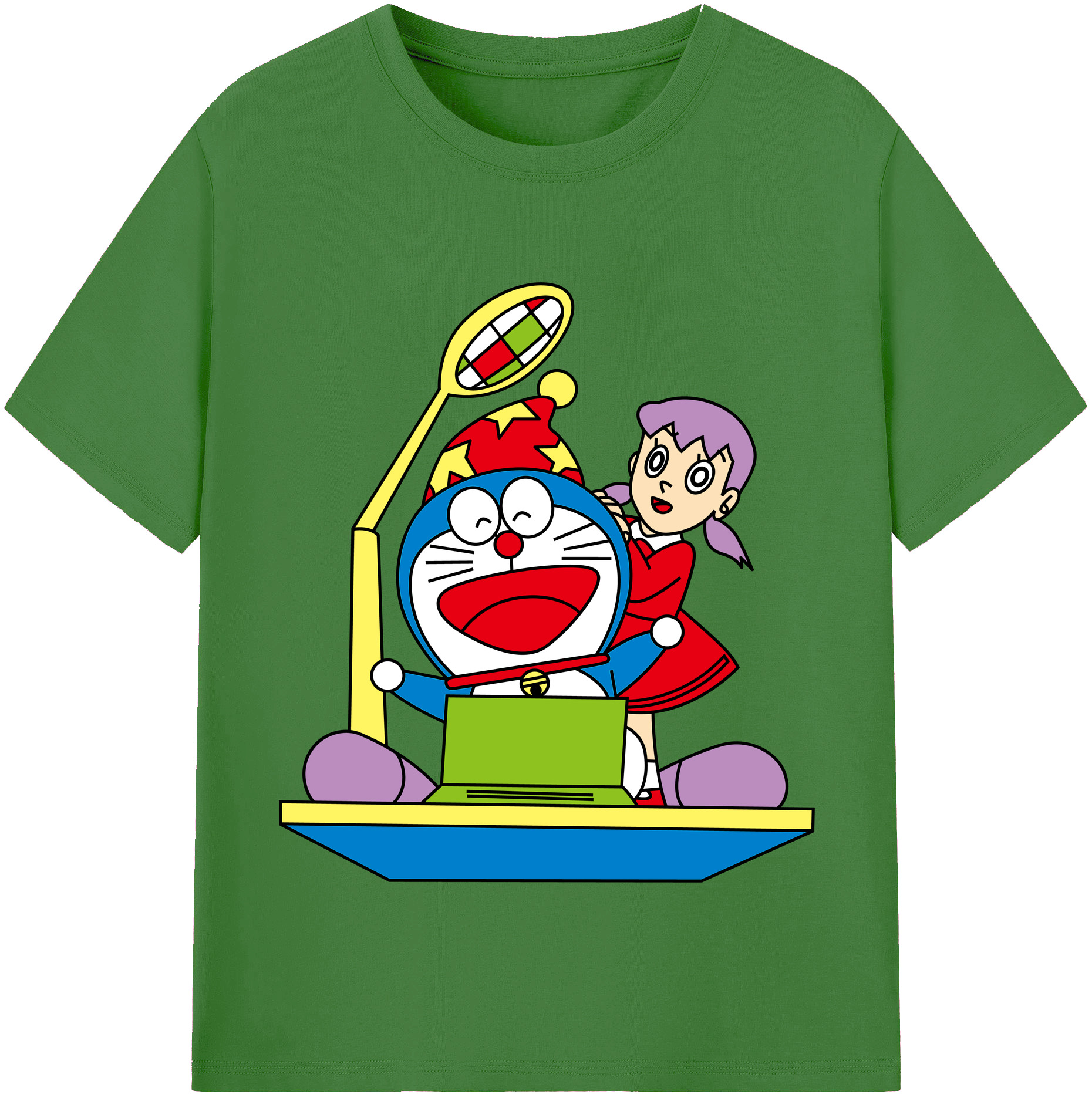 （画像用） ドラえもん みなもと しずか Doraemon Shizuka Minamoto レディースカジュアルプリントTシャツ（綿100％）